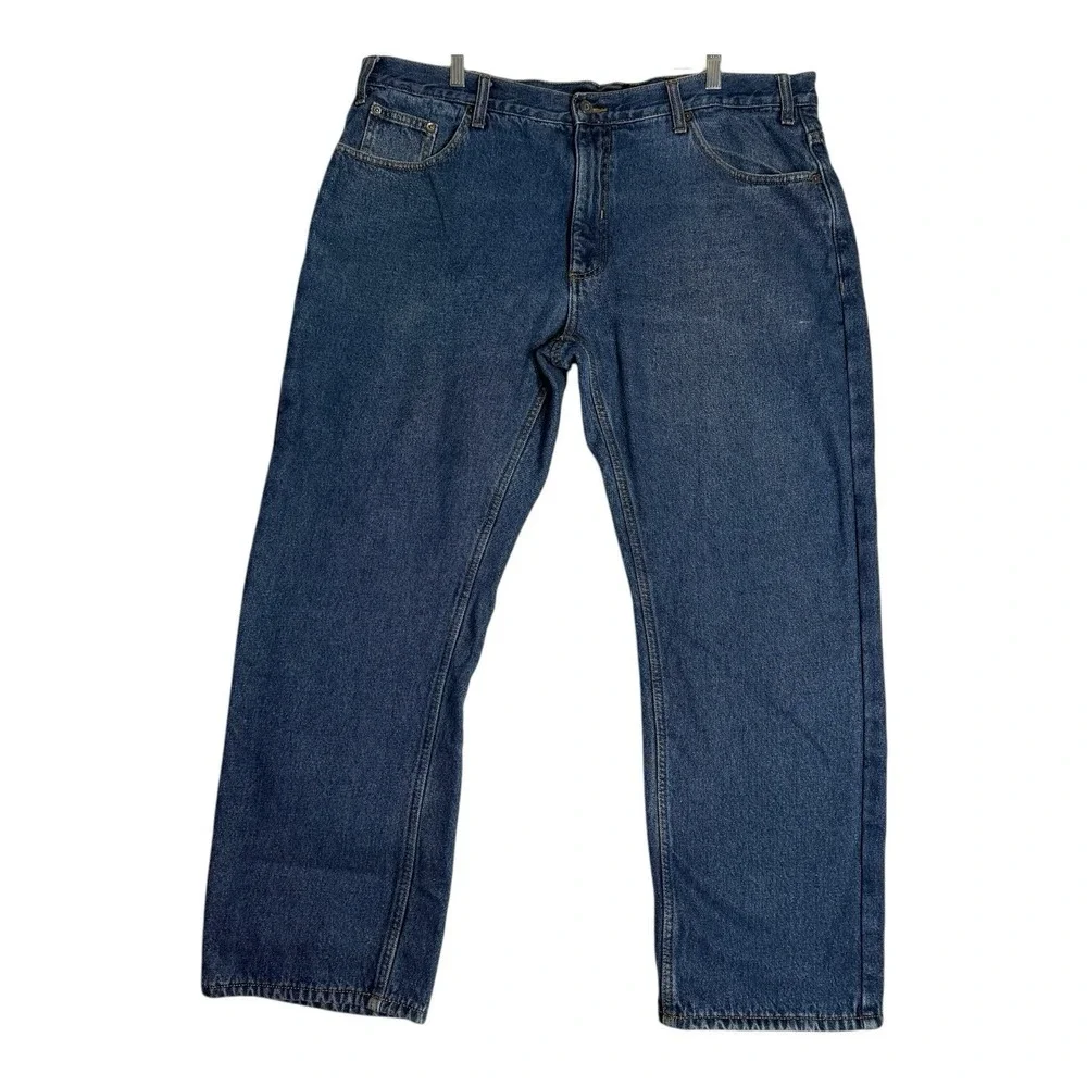 Berkley Jensen Flannel Lined Carpenter Jeans Cargo Pants Tool Pockets Mens 40x29